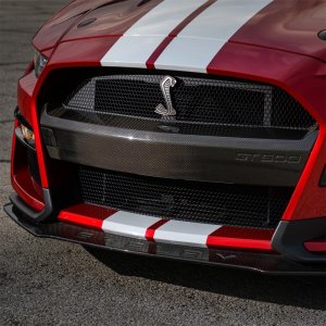 Ford Shelby GT500 Bumper Insert - Front - Ford Racing - Dry Carbon Fiber Clear-Coated - Carbon Fiber - `20-`21